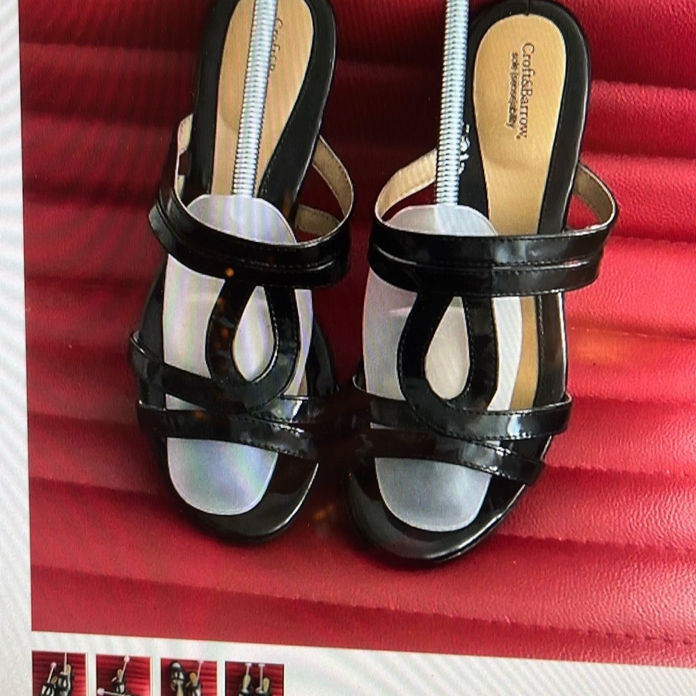 Croft & Barrow Black Sandals with Strap’s